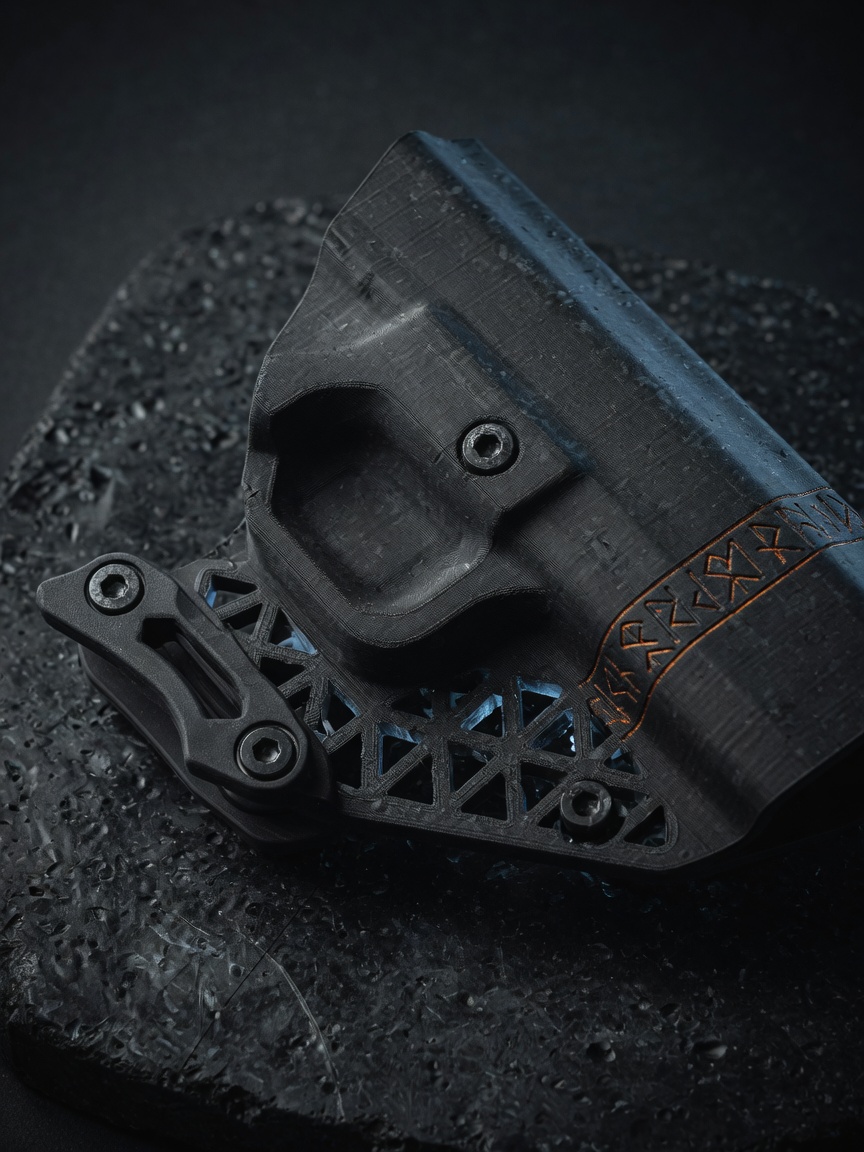 Gungnir inside-waistband holster shell with adjustable belt claw.